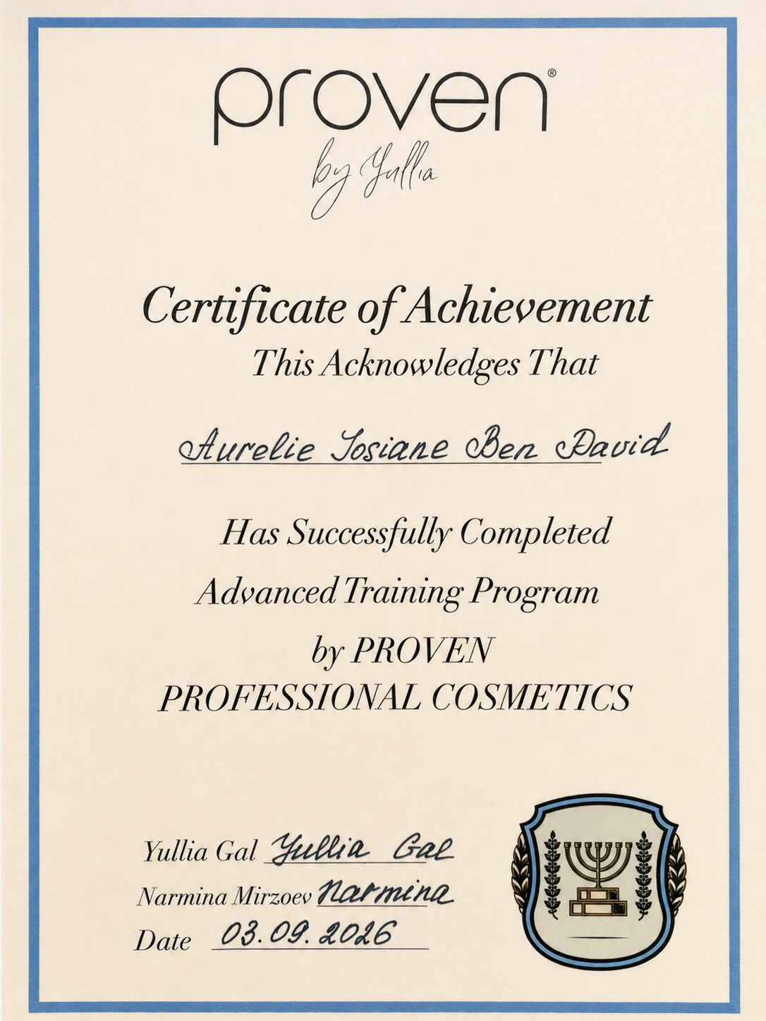 הכשרה מתקדמת ב‑PROVEN